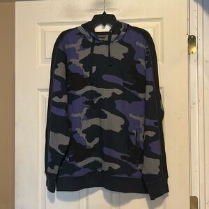 Be. Spoke Purple and Black Camouflage Hoodie Size Large